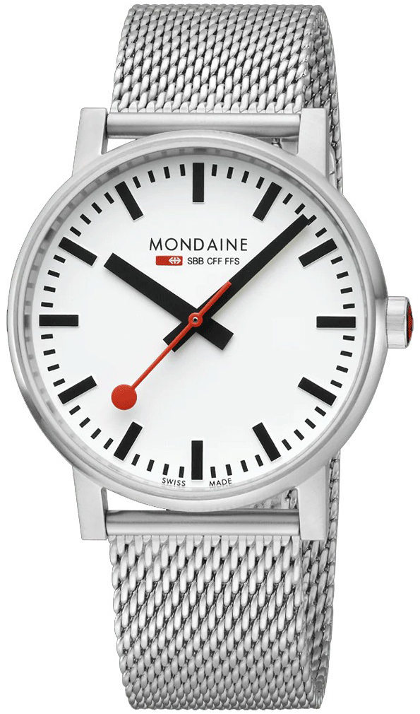 Mondaine Herreklokke MSE.43110.SJ Evo2 Hvit/Stål Ø43 mm