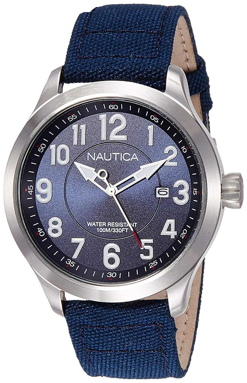Nautica Ncc 01 Herreklokke NAI10501G Blå/Lær Ø44 mm
