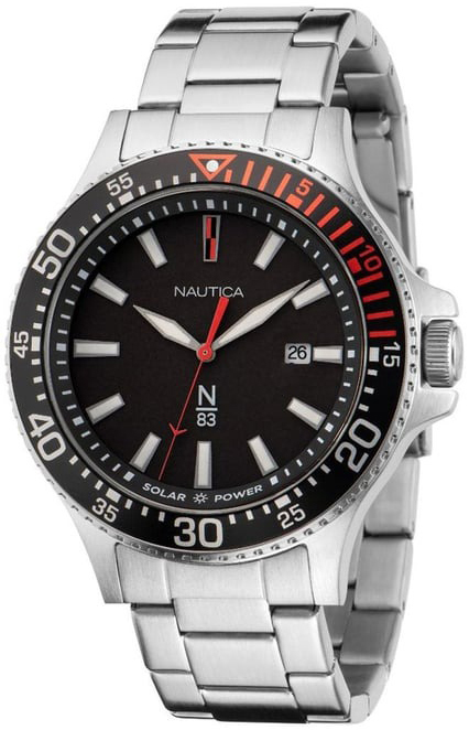 Nautica Herreklokke NAPCBF205 N83 Sort/Stål Ø43 mm