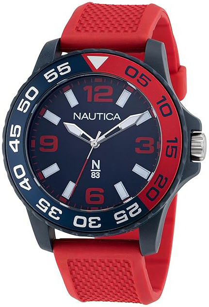 Nautica Herreklokke NAPFWS303 N83 Blå/Gummi Ø45 mm
