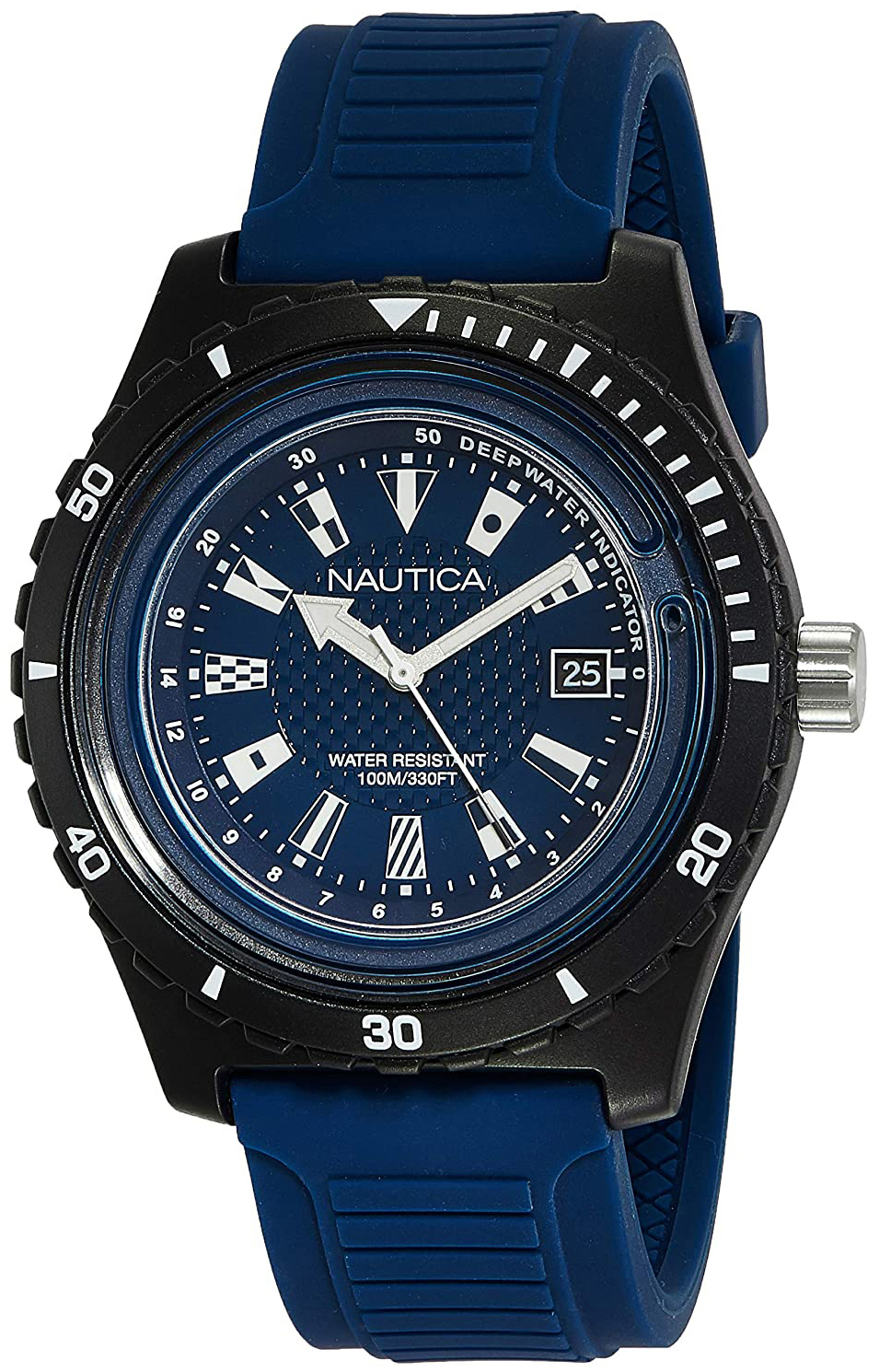 Nautica Herreklokke NAPIBZ008 Blå/Gummi Ø46 mm