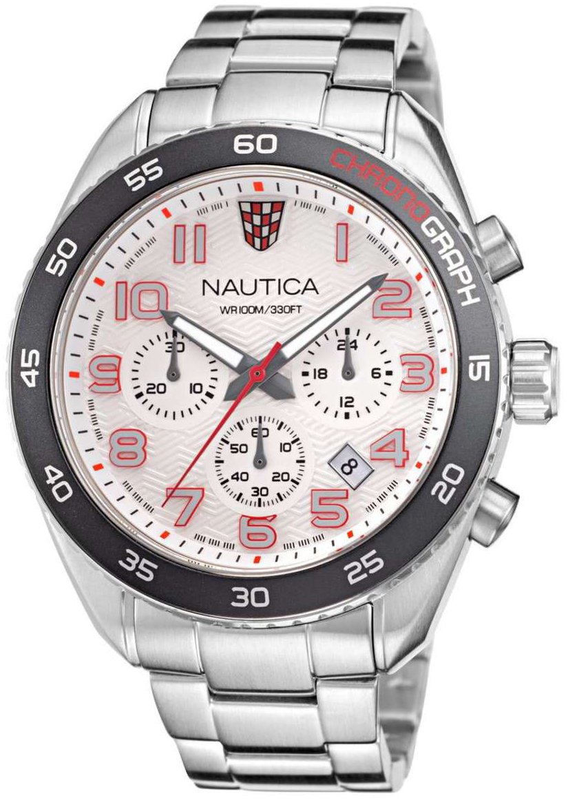 Nautica Herreklokke NAPKBS226 Key Biscayne Sølvfarget/Stål Ø46 mm
