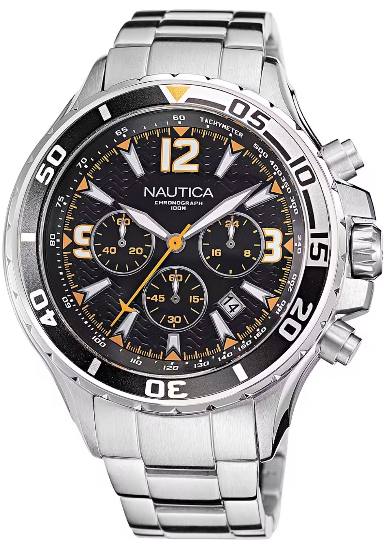 Nautica Herreklokke NAPNSS217 Classic Sort/Stål Ø49 mm