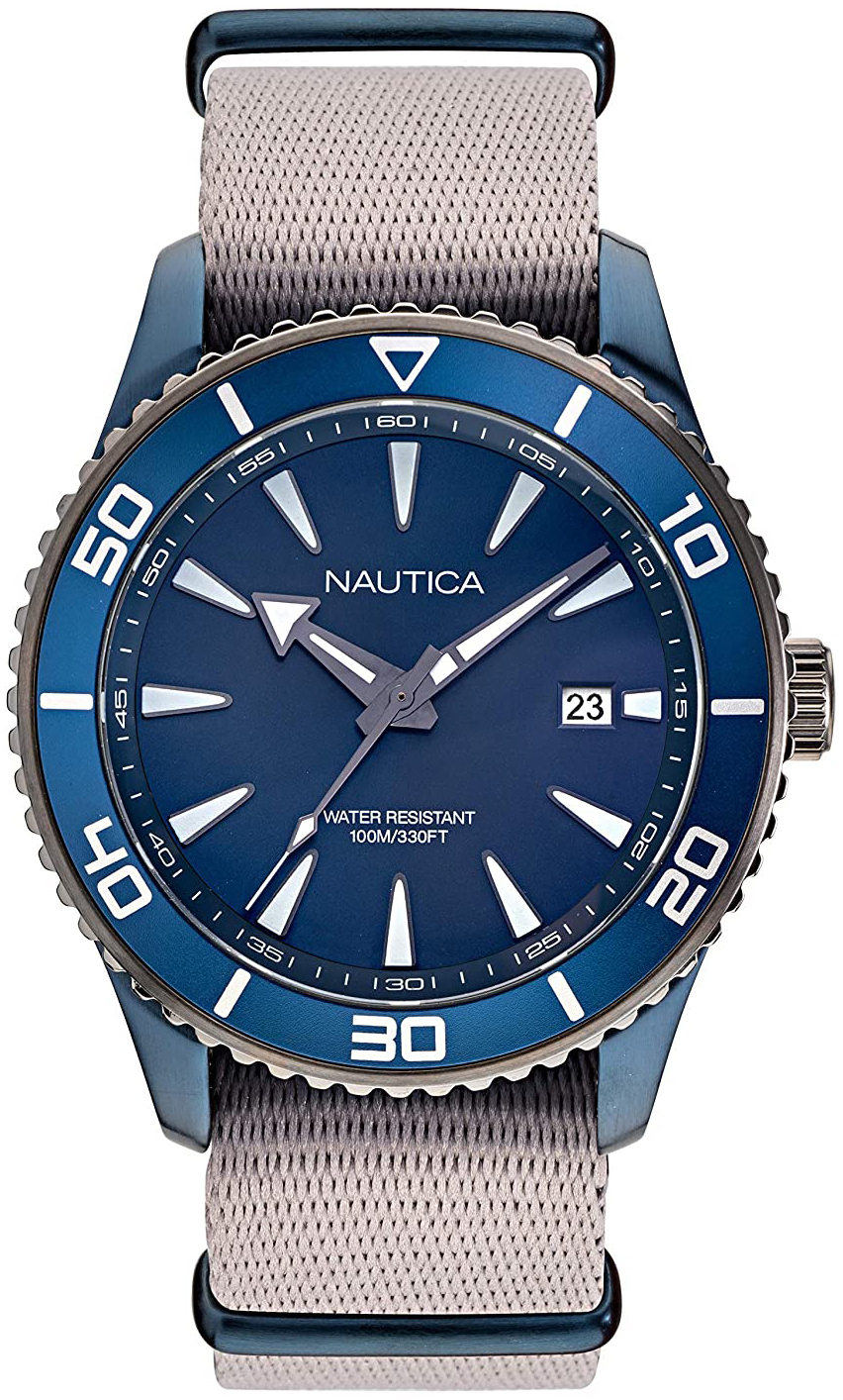 Nautica Herreklokke NAPPBF908 Blå/Tekstil Ø44 mm