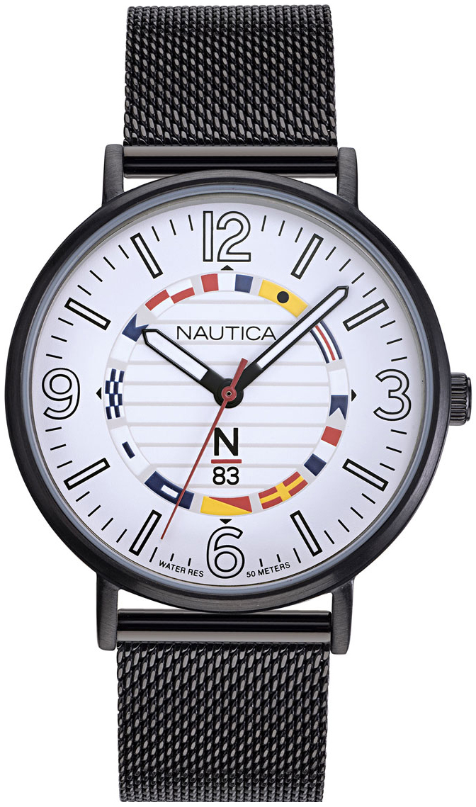 Nautica Herreklokke NAPWGS904 Hvit/Stål Ø41 mm