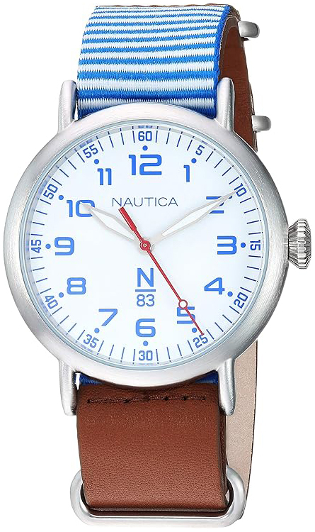 Nautica NAPWLS904 N83 Hvit/Lær Ø40 mm