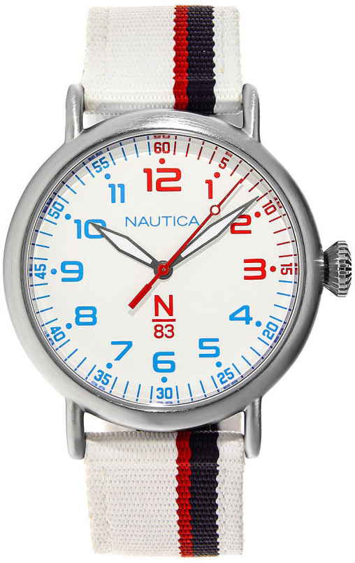 Nautica Herreklokke NAPWLS915 Wakeland Hvit/Tekstil Ø40 mm