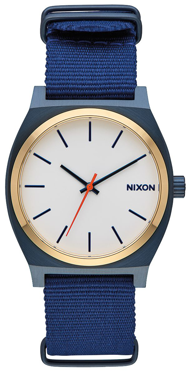 Nixon The Time Teller Herreklokke A0452452-00 Hvit/Tekstil - Nixon