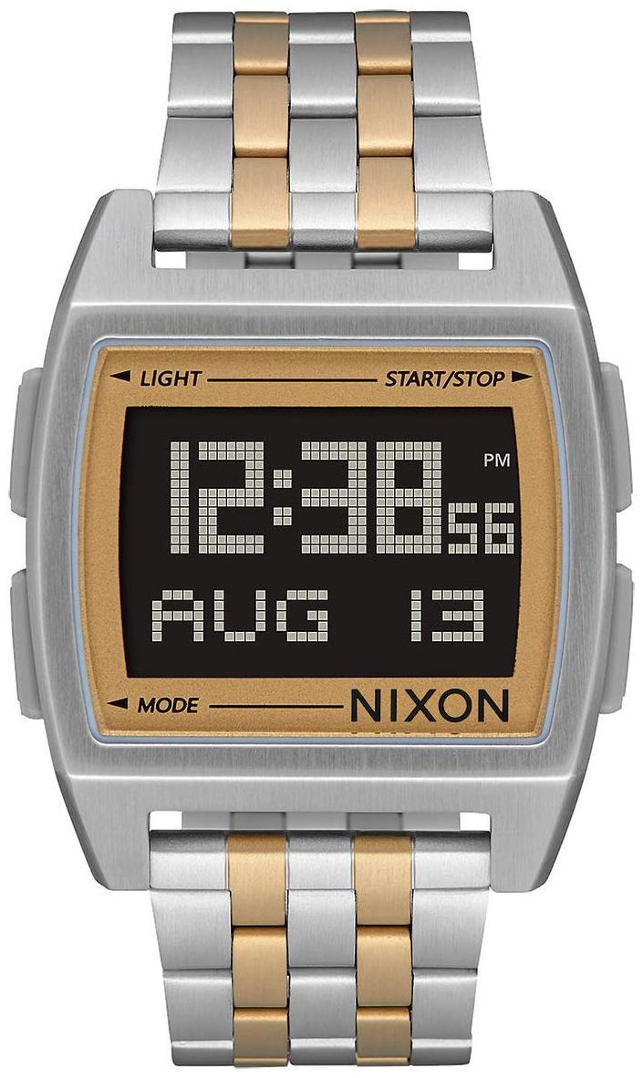 Nixon Base Herreklokke A11071431-00 LCD/Gulltonet stål - Nixon