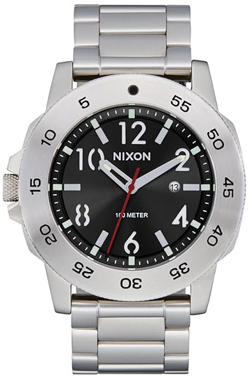 Nixon Herreklokke A1414-625-00 Smyth Sort/Stål Ø44 mm