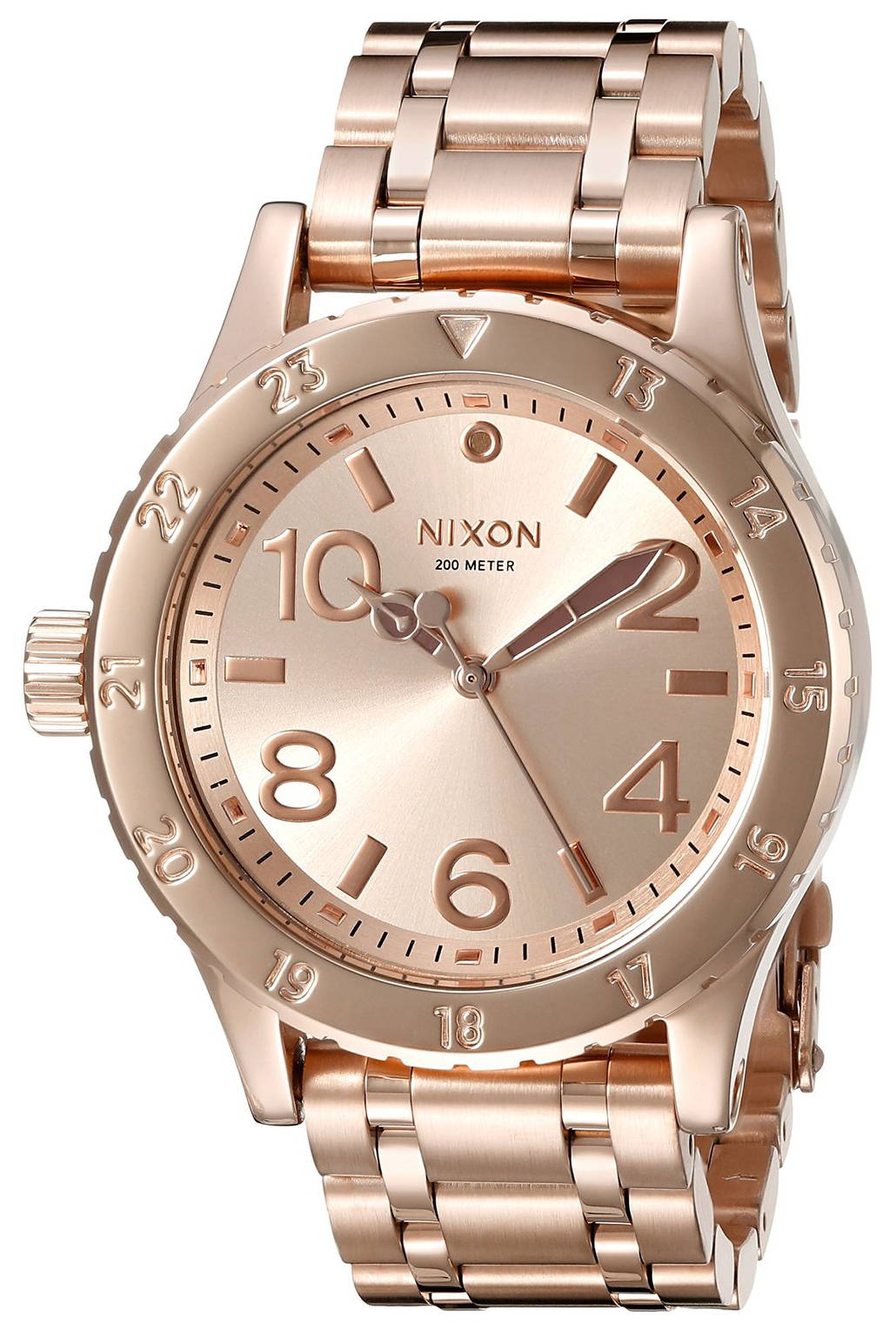 Nixon 99999 Dameklokke A410897-00 Rosegullfarget/Rose-gulltonet stål - Nixon