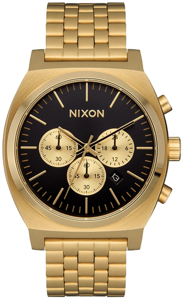 Nixon A972-5333-00 Time Teller Sort/Gulltonet stål Ø40 mm