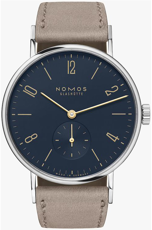 Nomos Glashütte N-132 Tangente Blå/Lær Ø35 mm