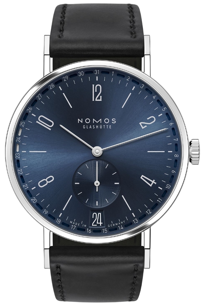 Nomos Glashütte Herreklokke N-136.SB Tangente Blå/Lær Ø37.5 mm