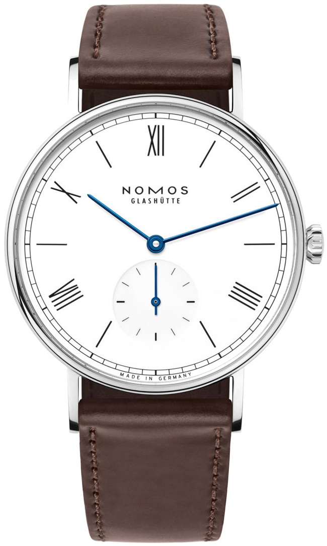 Nomos Glashütte N-236 Ludwig Hvit/Lær Ø37.5 mm