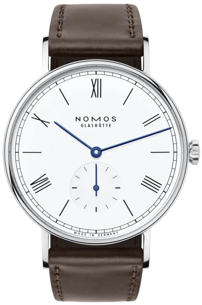 Nomos Glashütte Herreklokke N-237 Ludwig Hvit/Lær Ø37.5 mm