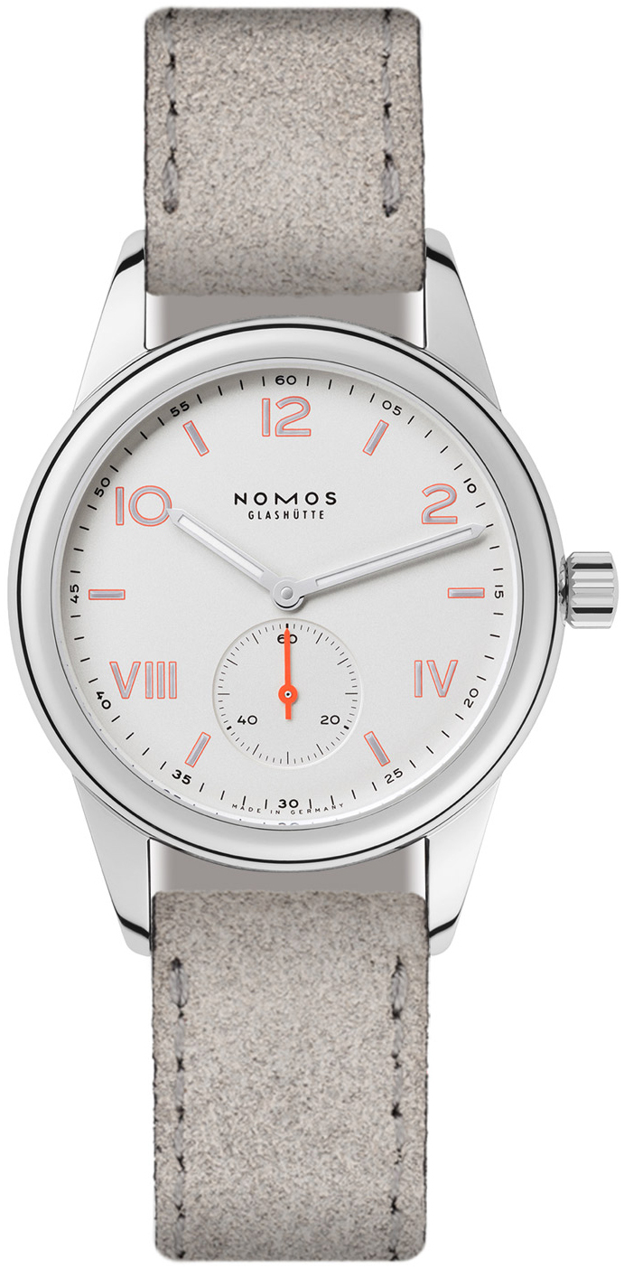 Nomos Glashütte N-709 Club Hvit/Lær Ø36 mm