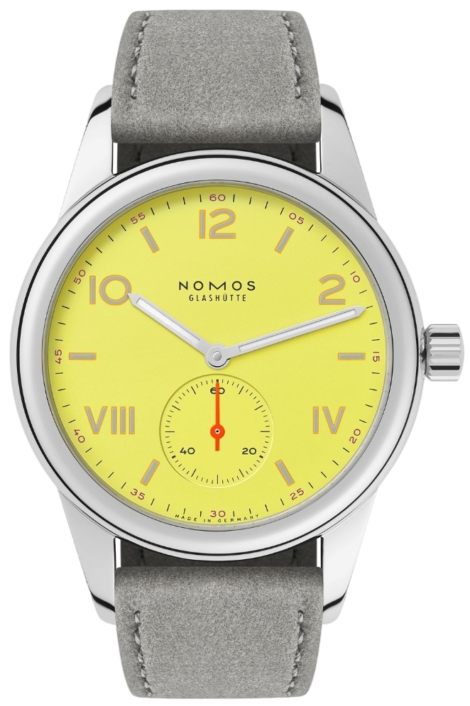 Nomos Glashütte N-718 Club Campus Gul/Lær Ø36 mm