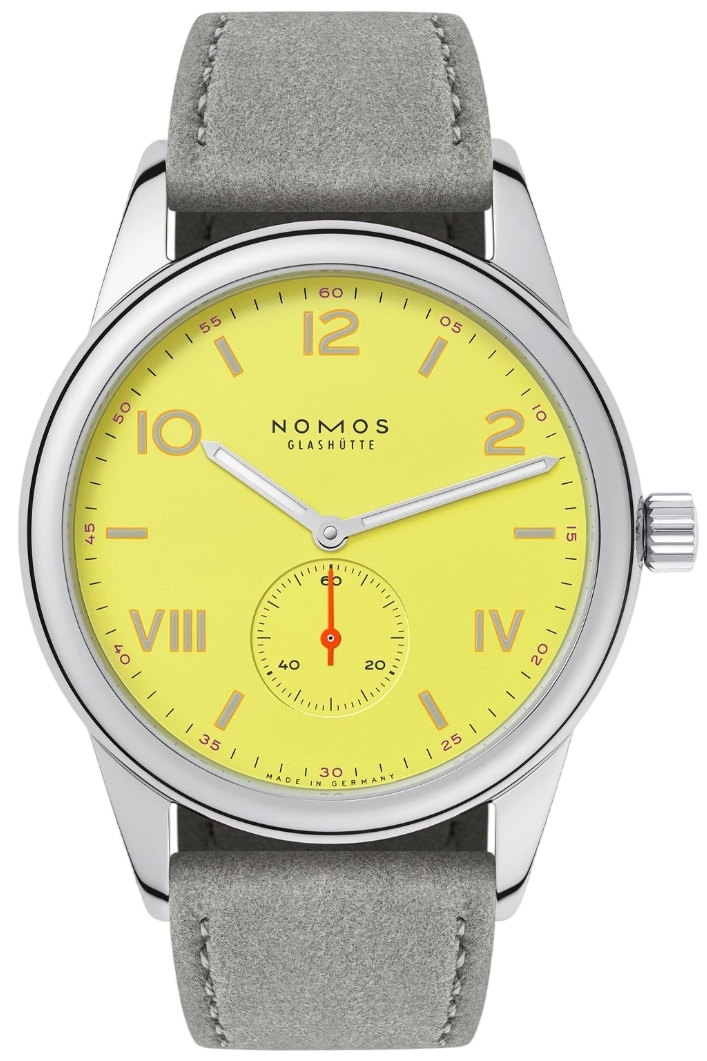 Nomos Glashütte Herreklokke N-721.GB Club Campus Gul/Lær Ø38.5 mm