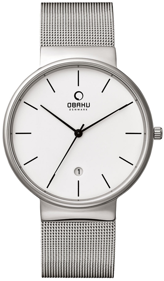 Obaku Herreklokke V153GDCIMC Klar Hvit/Stål Ø40 mm