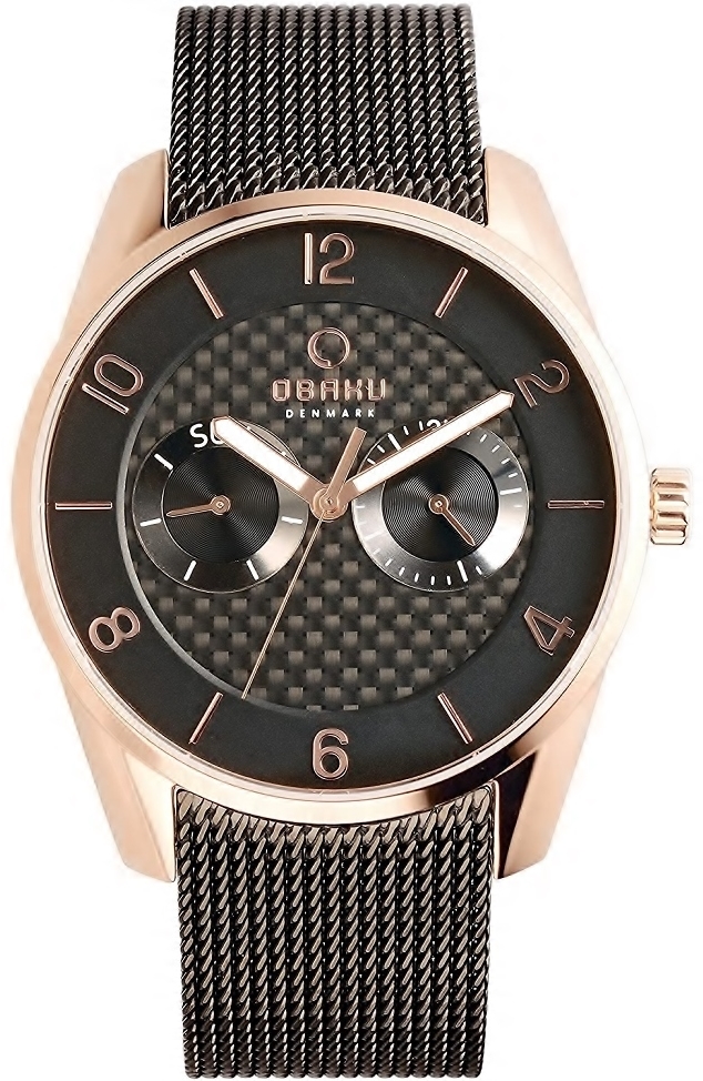 Obaku Herreklokke V171GMVBMB Flint Sort/Stål Ø41 mm