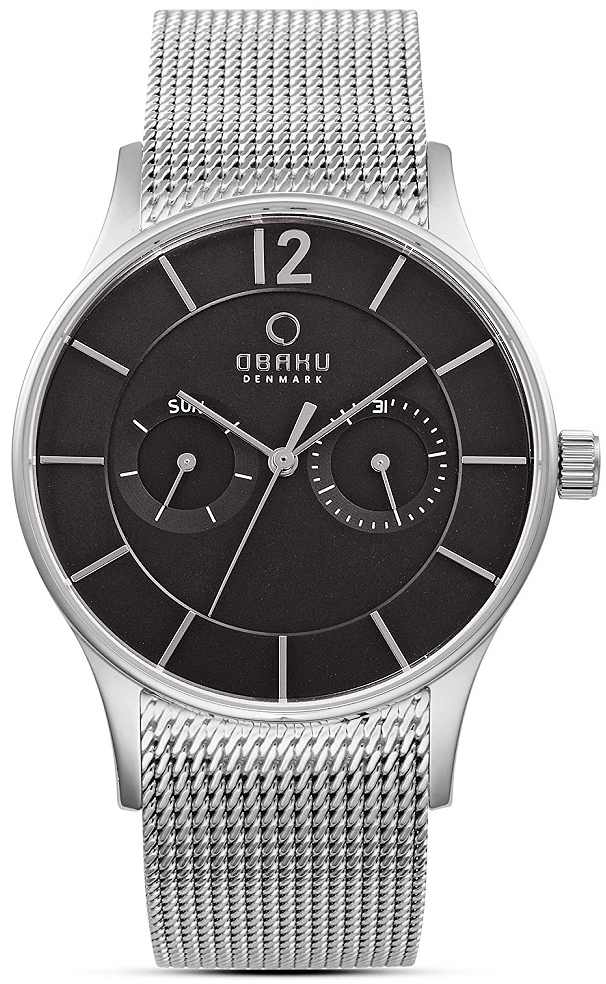 Obaku Herreklokke V175GMCBMC Vild Sort/Stål Ø39 mm