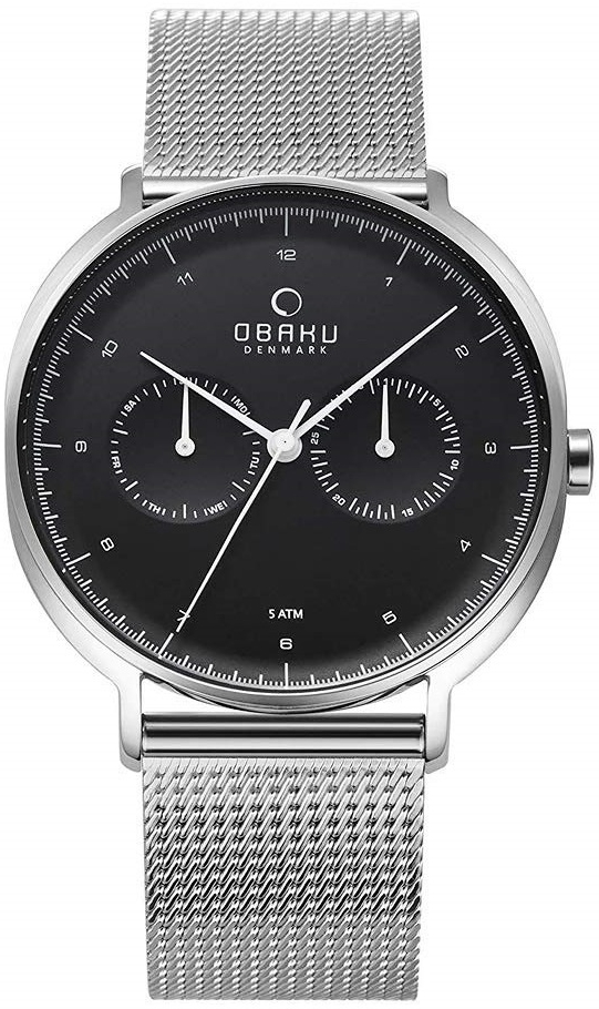 Obaku Herreklokke V193GMCBMC Classic Sort/Stål Ø40 mm