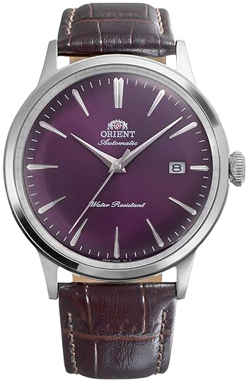 Orient Herreklokke RA-AC0032V30B Bambino Lilla/Lær Ø40.5 mm