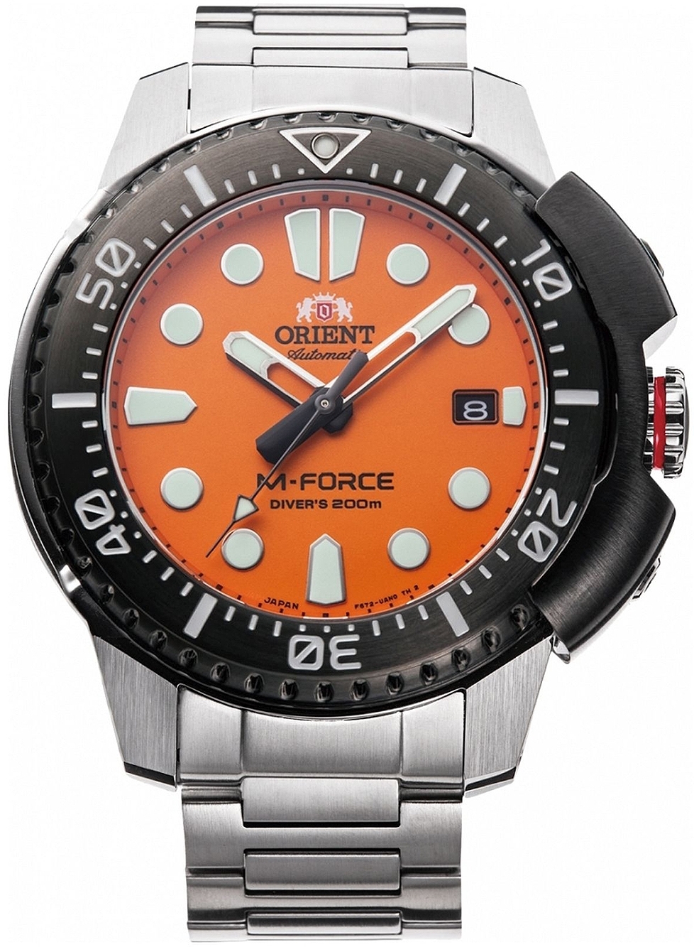 Orient Herreklokke RA-AC0L08Y00B M-Force Orange/Stål Ø45 mm