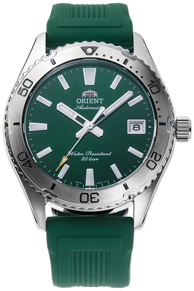 Orient Herreklokke RA-AC0Q11E30B Mako Grønn/Gummi Ø40 mm