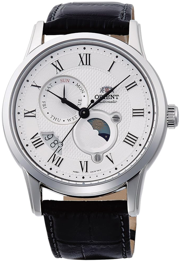 Orient Herreklokke RA-AK0008S30B Classic Sølvfarget/Lær Ø42 mm