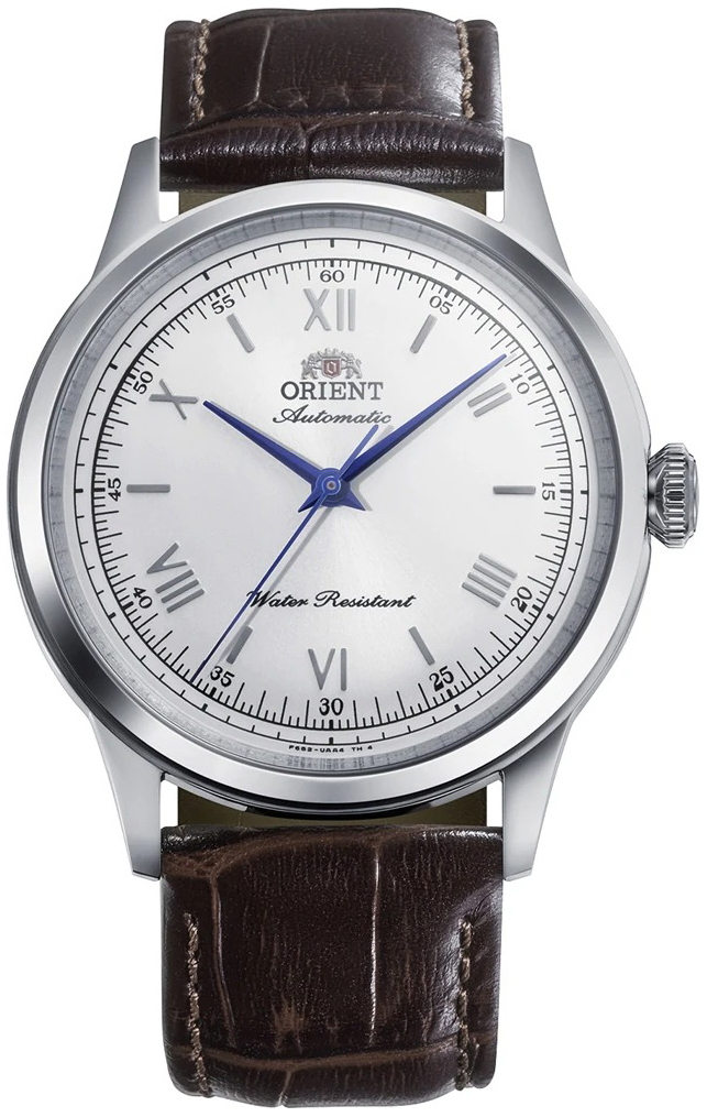 Orient Herreklokke RA-BB0002S30B Bambino Sølvfarget/Lær Ø38.4 mm