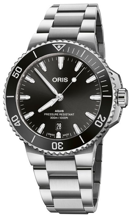 Oris Herreklokke 01 733 7787 4154-07 8 22 04PEB Aquis Sort/Stål