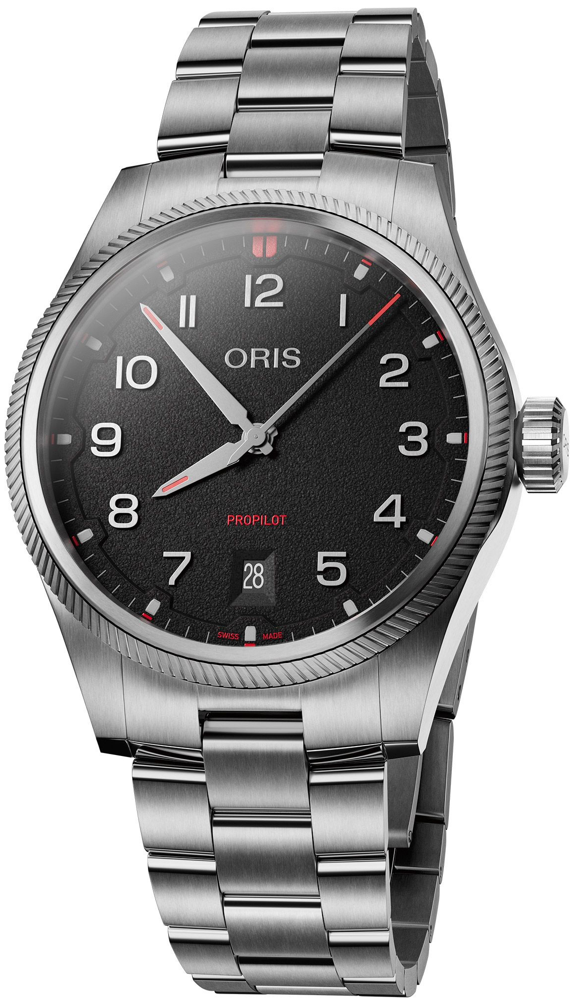 Oris Herreklokke 01 733 7805 4164-07 8 20 04LC Propilot Sort/Stål