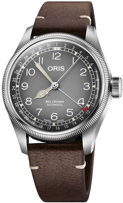 Oris 01 754 7779 4063-Set Big Crown Grå/Lær Ø38 mm