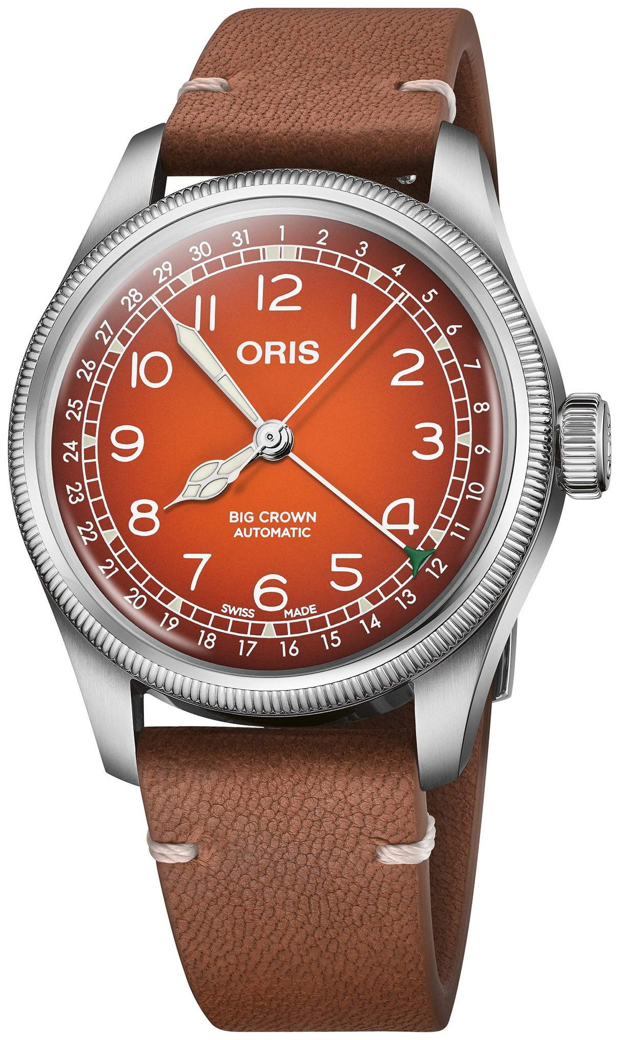 Oris Herreklokke 01 754 7785 4068-Set Big Crown Orange/Lær Ø40 mm