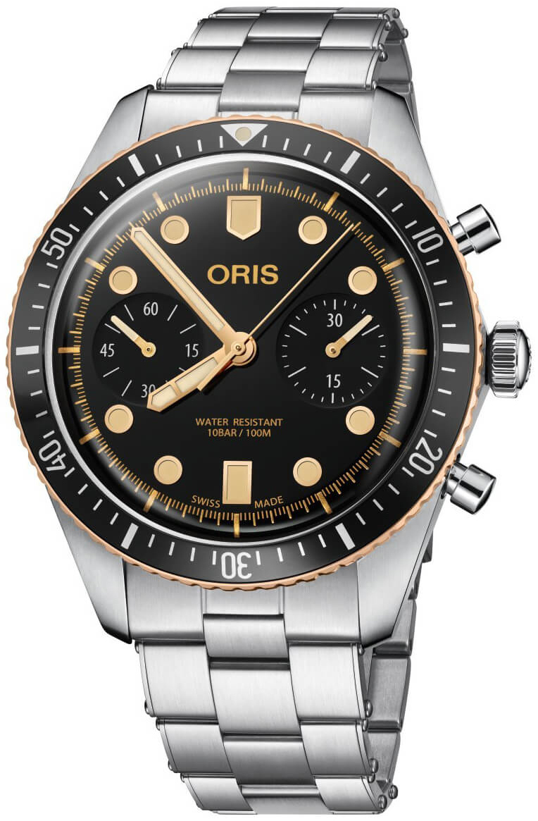 Oris Diving Herreklokke 01 771 7744 4354-07 8 21 18 Sort/Stål Ø43 mm - Oris