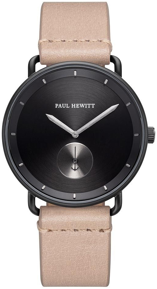 Paul Hewitt Herreklokke PH-BW-BGM-BS-56M Breakwater Sort/Lær Ø42 mm