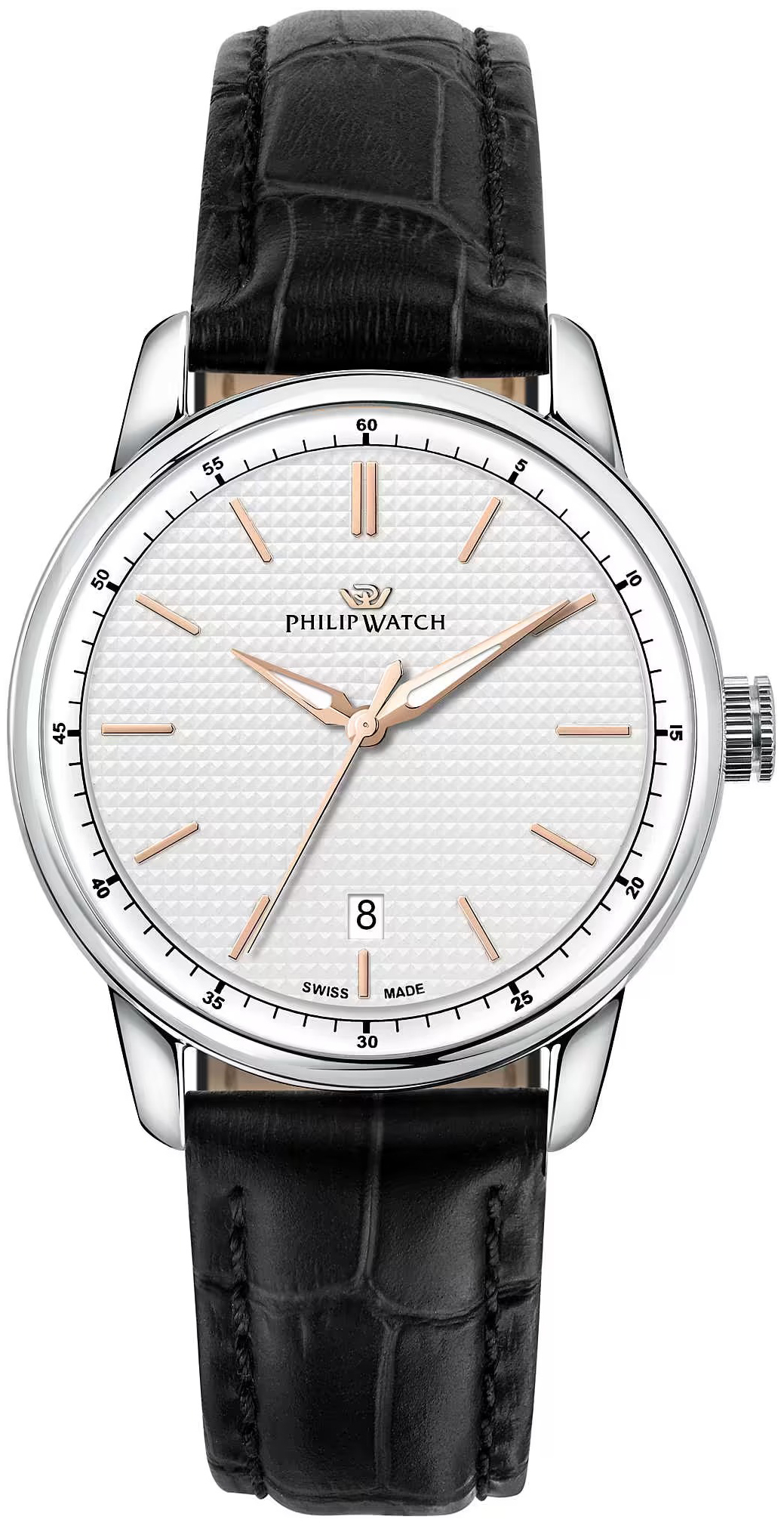 Philip Watch Herreklokke R8251150009 Anniversary Hvit/Lær Ø40 mm