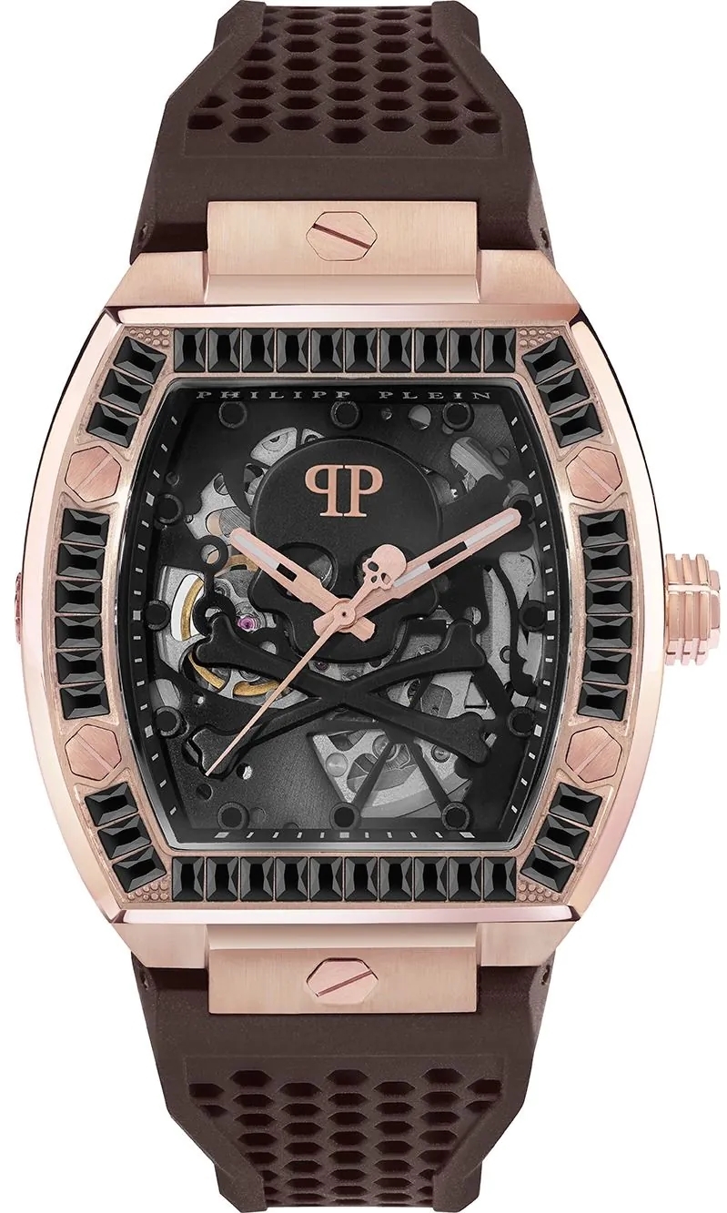 Philipp Plein Herreklokke PWBAA1723 The Skeleton Gummi Ø44 mm