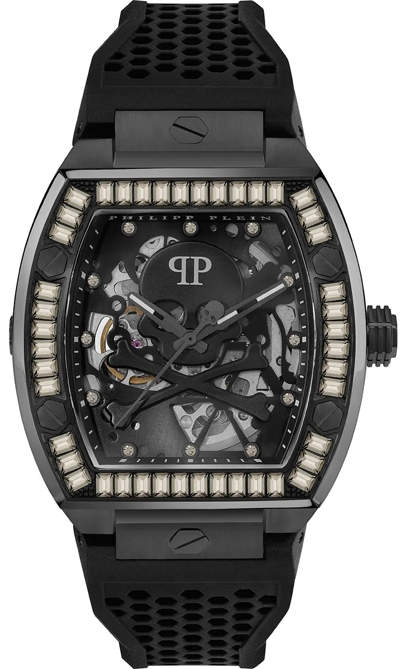 Philipp Plein Herreklokke PWBAA1923 The Skeleton Gummi Ø44 mm