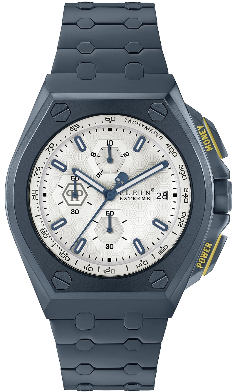 Philipp Plein Herreklokke PWGAA0721 Plein Extreme Hvit/Stål Ø44 mm