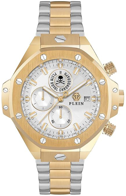Philipp Plein Herreklokke PWLFA0525 Newness Sølvfarget/Gulltonet