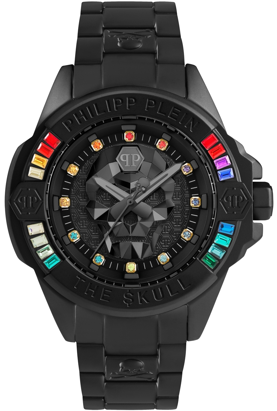 Philipp Plein PWNAA0522 The Skull Sort/Stål Ø41 mm