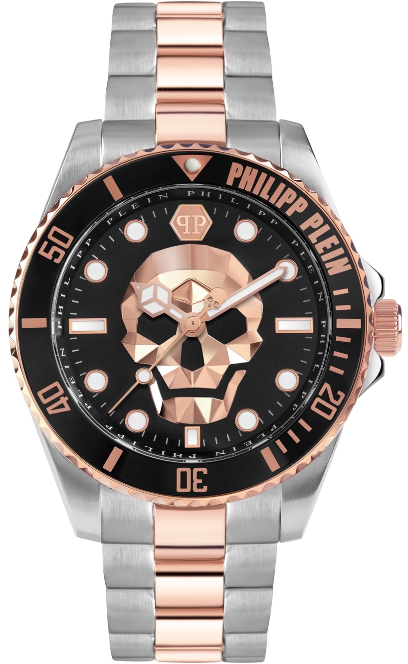 Philipp Plein Herreklokke PWOAA0822 The Skull Sort/Stål Ø44 mm
