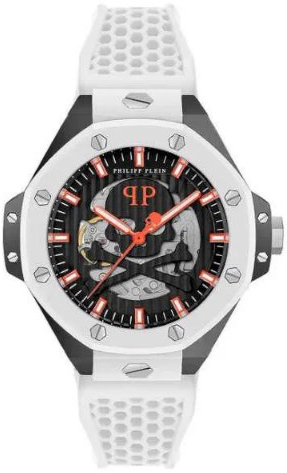 Philipp Plein Herreklokke PWPFA0724 The Skeleton Sort/Gummi Ø46 mm