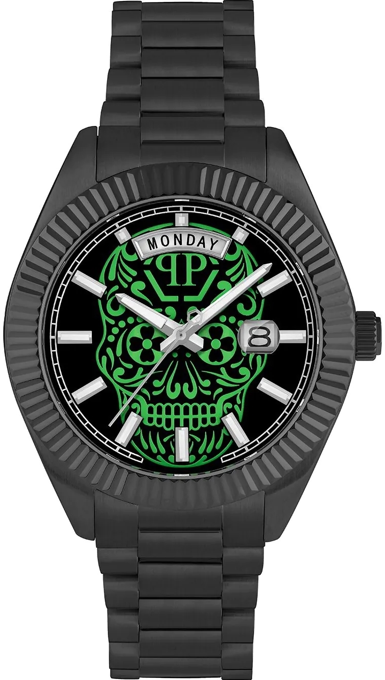 Philipp Plein Herreklokke PWPNA0724 Rock Couture Sort/Stål Ø42 mm