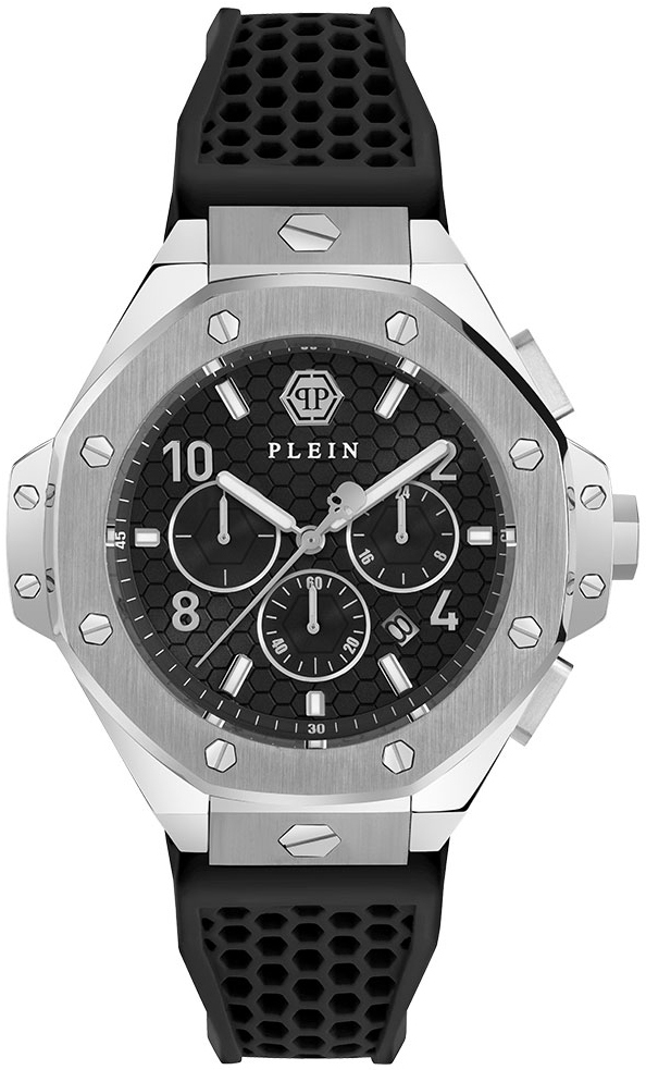 Philipp Plein Herreklokke PWPRA0124 Chrono Royal Sort/Gummi Ø46 mm