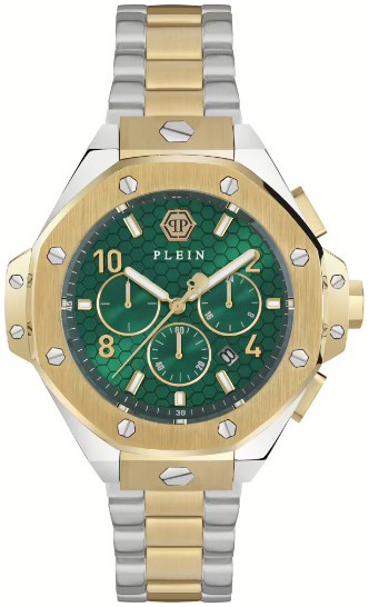 Philipp Plein Herreklokke PWPRA0324 Chrono Royal Grønn/Gulltonet
