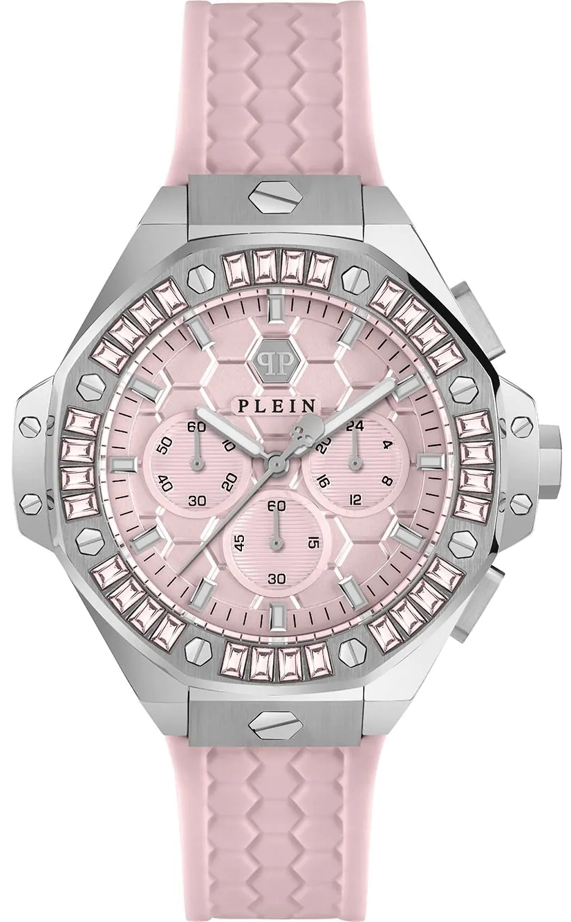 Philipp Plein PWPSA0524 Chrono Royal Rosa/Gummi Ø42 mm